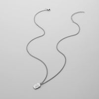 HKM-0876861 Trendy Minimalist Alloy Square Pendant Necklace for Women with Snake Chain