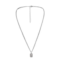 HKM-0876861 Trendy Minimalist Alloy Square Pendant Necklace for Women with Snake Chain