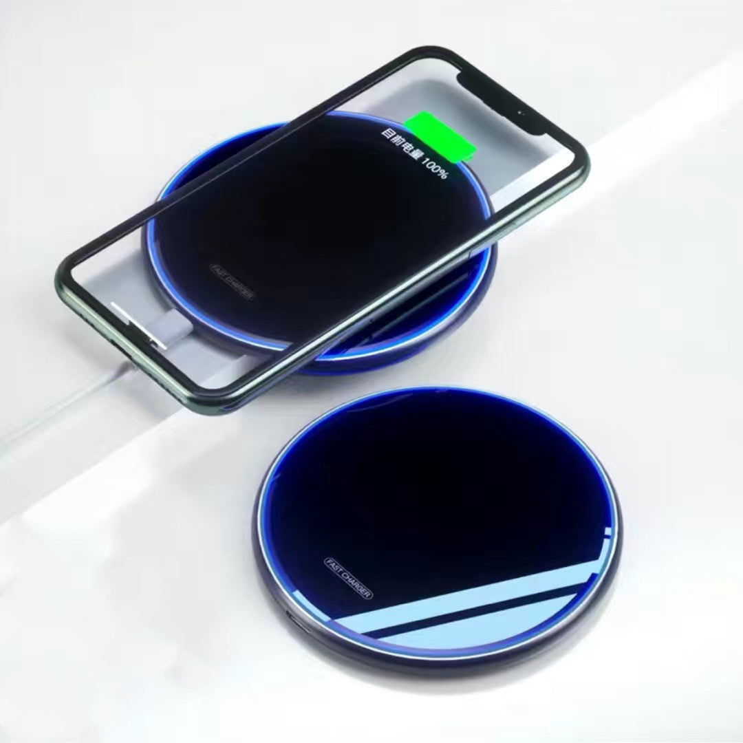 HKM-087763 15W Qi Wireless Charger for iPhone 12, 11 Pro, Xs Max, Mini, X, Xr, 8, Samsung, & Xiaomi - Fast Induction Charging Pad