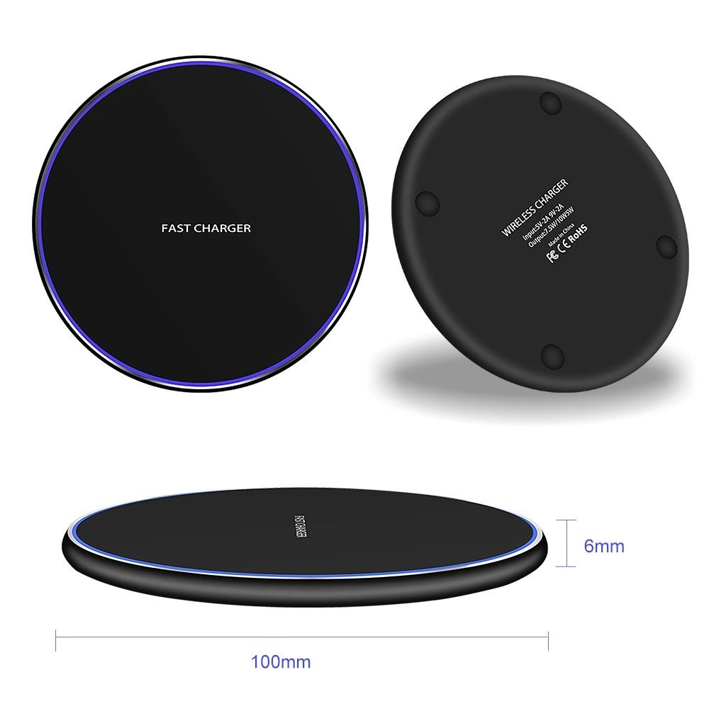 HKM-087763 15W Qi Wireless Charger for iPhone 12, 11 Pro, Xs Max, Mini, X, Xr, 8, Samsung, & Xiaomi - Fast Induction Charging Pad