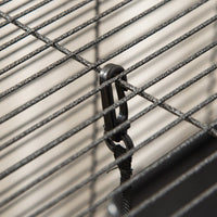 HKM-0877885 Rolling Large Ferret Cage with 5 Tiers, Hammock, Removable Tray, and Heavy-Duty Steel Frame