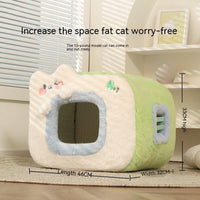 HKM-0878269 Cozy Polyester Sponge Cat Nest for Comfort and Warmth