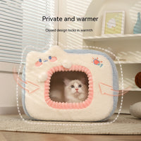 HKM-0878269 Cozy Polyester Sponge Cat Nest for Comfort and Warmth