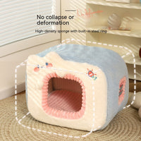 HKM-0878269 Cozy Polyester Sponge Cat Nest for Comfort and Warmth