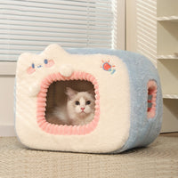 HKM-0878269 Cozy Polyester Sponge Cat Nest for Comfort and Warmth