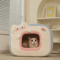 HKM-0878269 Cozy Polyester Sponge Cat Nest for Comfort and Warmth
