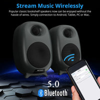 HKM-087891 Two-Way Active Hi-Fi Bookshelf Speakers for Home Audio and Gaming