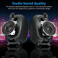 HKM-087891 Two-Way Active Hi-Fi Bookshelf Speakers for Home Audio and Gaming