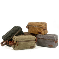 HKM-087955 Unisex Portable Canvas Travel Toiletry and Cosmetic Storage Bag