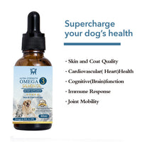 HKM-0880061 Salmon Oil for Pets - 30ml or 60ml Bottle for Coat and Joint Health