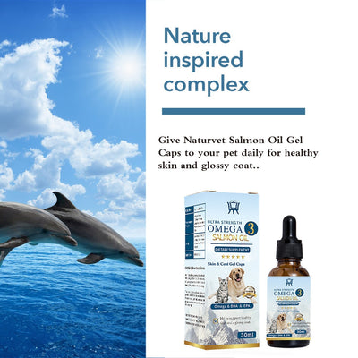 HKM-0880061 Salmon Oil for Pets - 30ml or 60ml Bottle for Coat and Joint Health