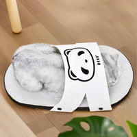 HKM-0880189 Slipper Style White Corrugated Paper Cat Scratch Board for Play and Scratching