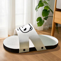 HKM-0880189 Slipper Style White Corrugated Paper Cat Scratch Board for Play and Scratching