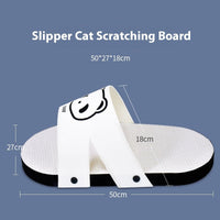 HKM-0880189 Slipper Style White Corrugated Paper Cat Scratch Board for Play and Scratching