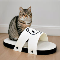 HKM-0880189 Slipper Style White Corrugated Paper Cat Scratch Board for Play and Scratching