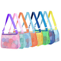 HKM-088147 Children's Rectangular Toy Storage Bag - Lightweight Mesh Beach & Travel Organizer 20x24x8cm