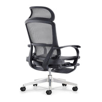 HKM-088147 Ergonomic Mesh Office Chair with Footrest and Fixed Armrests for Comfortable Workspaces