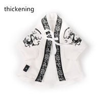 HKM-0882365 Casual Cotton Dragon Robe for Small Dogs - Anti-Hair Pet Apparel in White