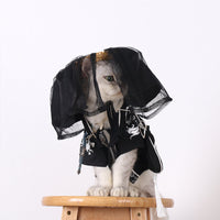 HKM-0882365 Casual Cotton Dragon Robe for Small Dogs - Anti-Hair Pet Apparel in White