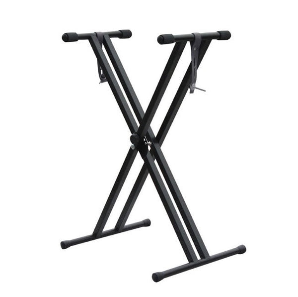HKM-088403 Adjustable Double-Tube Keyboard Stand for Electronic Organs - Sturdy Iron Construction