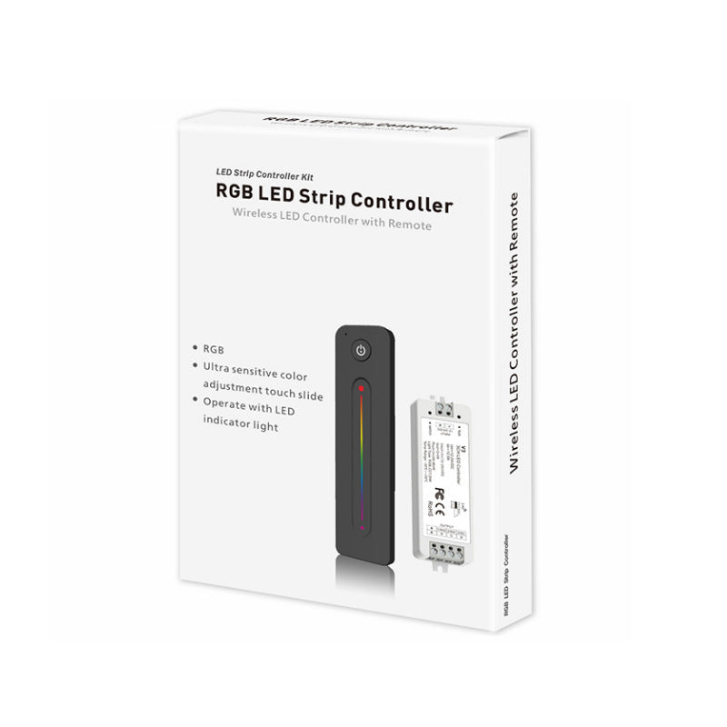 HKM-088403 Wireless RF LED Dimmer Switch for 12V-24V RGB Control - Model V3+R13, 8A Capacity