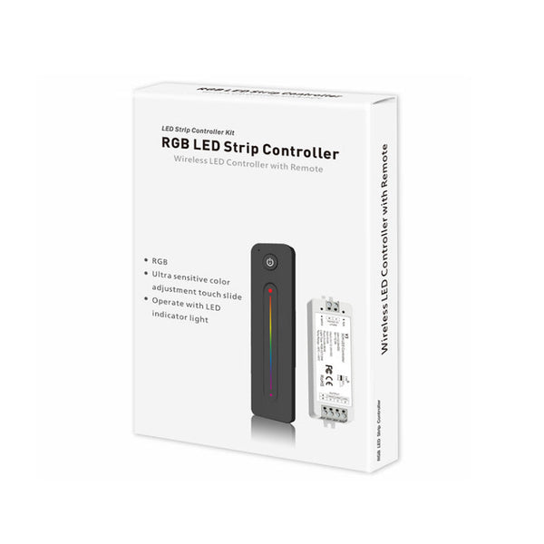 HKM-088403 Wireless RF LED Dimmer Switch for 12V-24V RGB Control - Model V3+R13, 8A Capacity