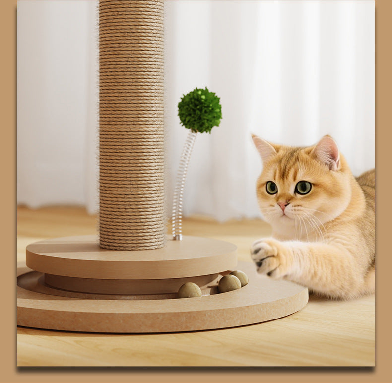 HKM-0884797 Durable Vertical Cat Climbing Frame with Hemp Rope and Simple Design