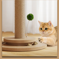 HKM-0884797 Durable Vertical Cat Climbing Frame with Hemp Rope and Simple Design