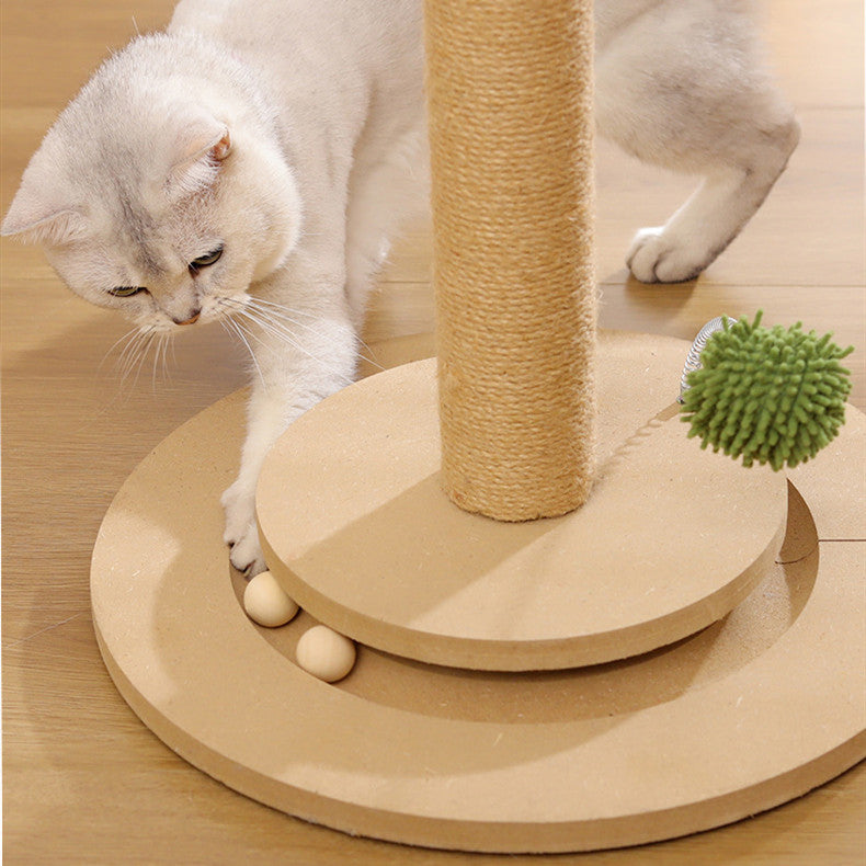 HKM-0884797 Durable Vertical Cat Climbing Frame with Hemp Rope and Simple Design