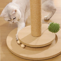 HKM-0884797 Durable Vertical Cat Climbing Frame with Hemp Rope and Simple Design