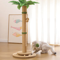 HKM-0884797 Durable Vertical Cat Climbing Frame with Hemp Rope and Simple Design