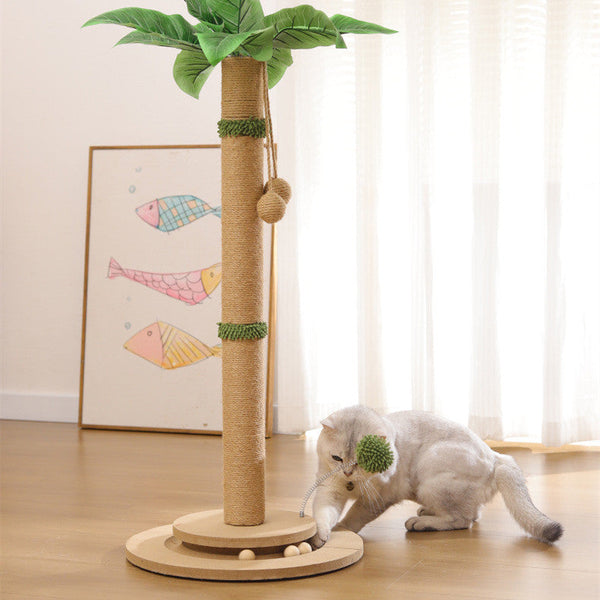 HKM-0884797 Durable Vertical Cat Climbing Frame with Hemp Rope and Simple Design