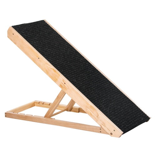 HKM-0885437 Height-Adjustable Foldable Pet Ramp for Easy Access for Dogs, Cats, and Rabbits