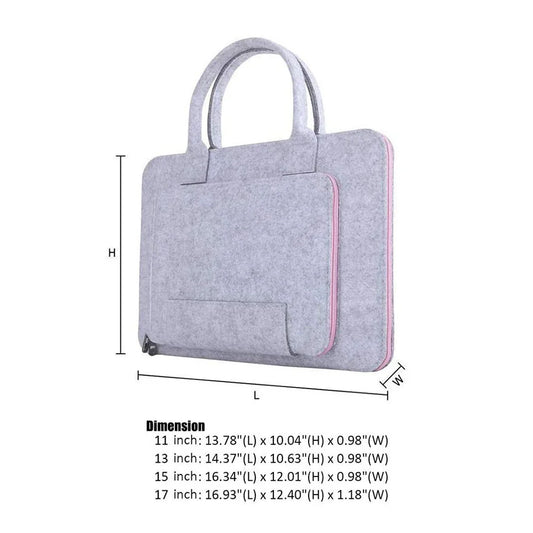 HKM-088595 Customizable Wool Felt Laptop Bag for 14-15.6 Inch Laptops - Multi-Color Options Available