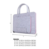 HKM-088595 Customizable Wool Felt Laptop Bag for 14-15.6 Inch Laptops - Multi-Color Options Available