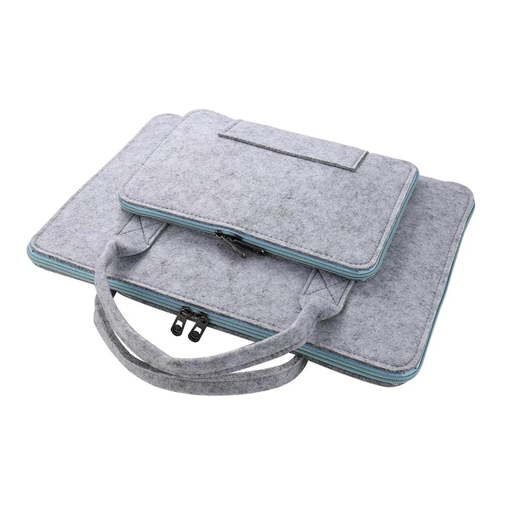HKM-088595 Customizable Wool Felt Laptop Bag for 14-15.6 Inch Laptops - Multi-Color Options Available