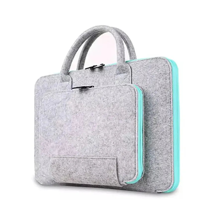 HKM-088595 Customizable Wool Felt Laptop Bag for 14-15.6 Inch Laptops - Multi-Color Options Available