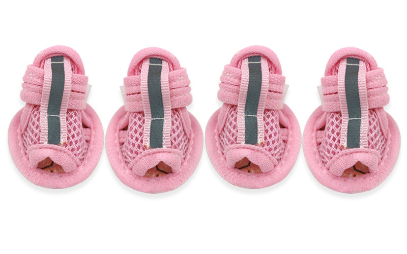 HKM-0886589 Breathable Non-Slip Mesh Puppy Sandals for Spring and Summer