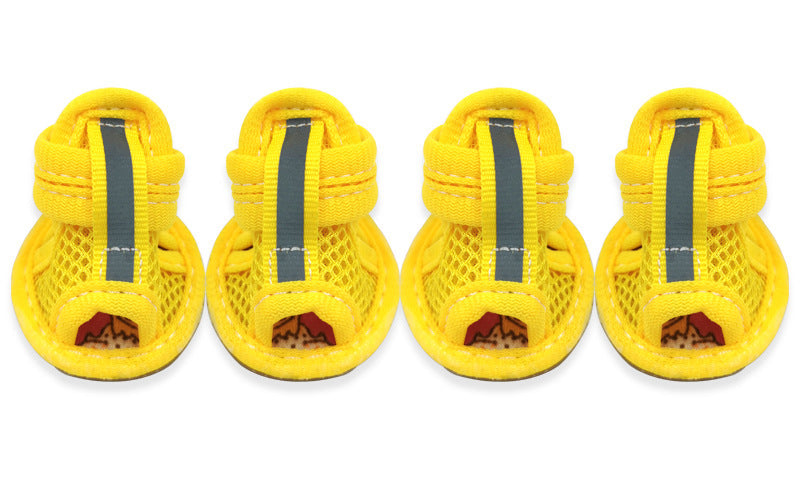 HKM-0886589 Breathable Non-Slip Mesh Puppy Sandals for Spring and Summer