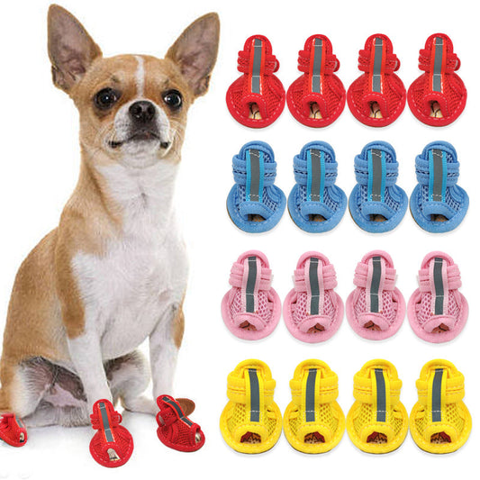 HKM-0886589 Breathable Non-Slip Mesh Puppy Sandals for Spring and Summer