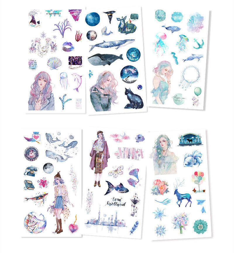 HKM-088723 Cultural and Creative Life Stickers for Diary Decoration - Variety of Designs Available