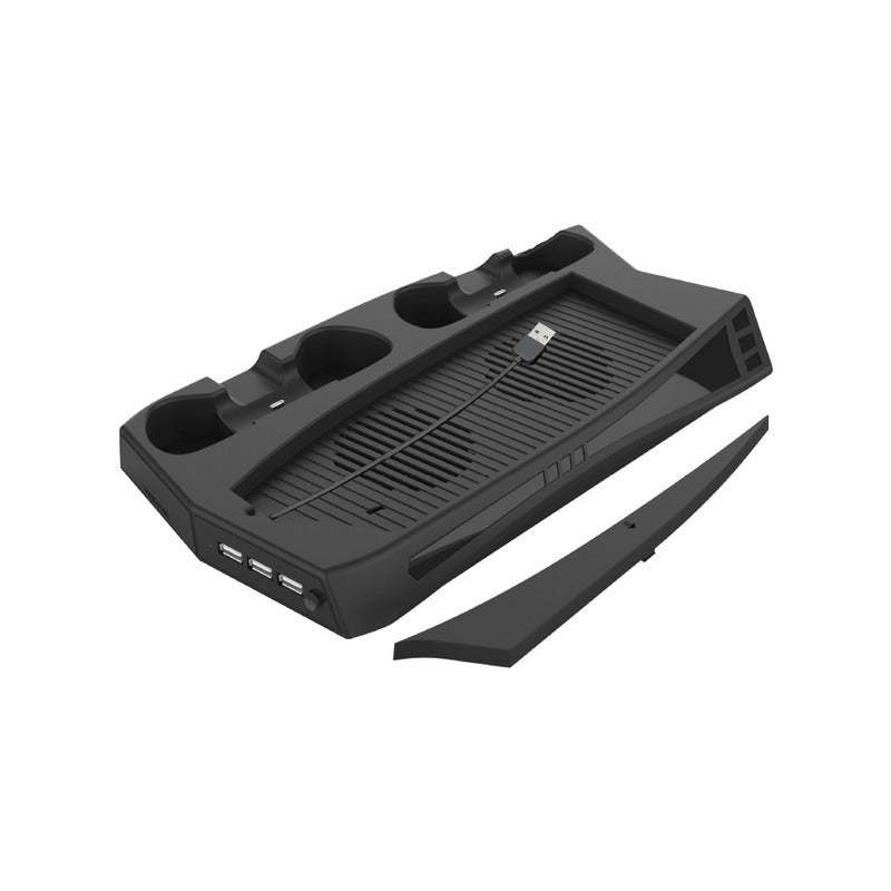 HKM-088723 PS5 Multifunctional Cooling Fan and Charging Base with USB Hub and Dual Controller Chargers