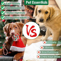 HKM-0888381 Set of 5 Holiday-Themed Dog Rope Chew Toys for Interactive Play and Dental Health