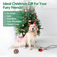 HKM-0888381 Set of 5 Holiday-Themed Dog Rope Chew Toys for Interactive Play and Dental Health