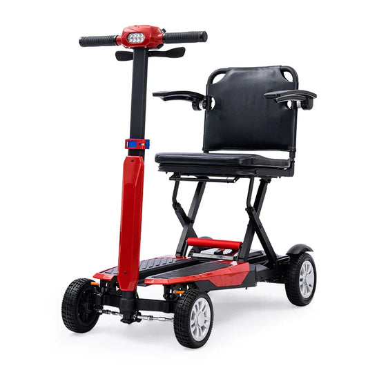 HKM-088915 4-Wheel Electric Scooter for Seniors with Adjustable Seats, 200W Dual Motors, 15km Range, Lightweight Aluminium Alloy Frame