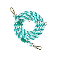 HKM-0889533 Woven Rainbow Multi-functional Dog Leash with Hand Holding Rope and Double Head Design