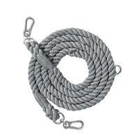 HKM-0889533 Woven Rainbow Multi-functional Dog Leash with Hand Holding Rope and Double Head Design