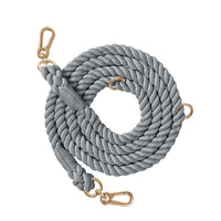 HKM-0889533 Woven Rainbow Multi-functional Dog Leash with Hand Holding Rope and Double Head Design