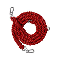 HKM-0889533 Woven Rainbow Multi-functional Dog Leash with Hand Holding Rope and Double Head Design