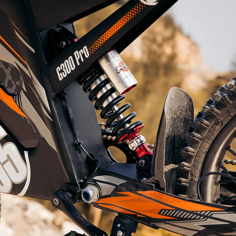 HKM-088979 HappyRun G300 Pro 6500W Electric Dirt Bike - Long Range Mountain E-Bike with Max Speed 80 km/h